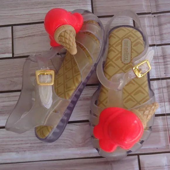 SIZE 3. Mini Melissa girl's jelly sandals. - Picture 11 of 16